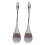 (Silver) 2PCS Nail Art Powder Brush Soft Bristles Ergonomic Handle Silver 1