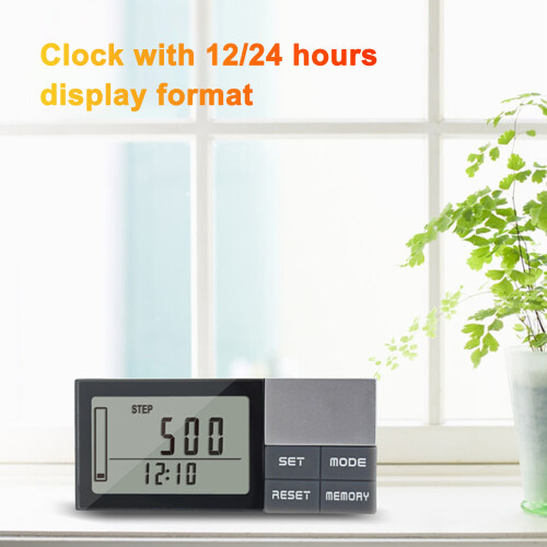 LCD Pedometer with Lanyard 7-Day Memory Steps 2
