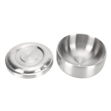 Ciotola Barba Acciaio Inox Antiscivolo con Coperchio
