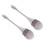 (Silver) 2PCS Nail Art Powder Brush Soft Bristles Ergonomic Handle Silver 3