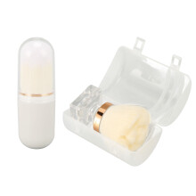 Fiber poederkwast helder handvat capsule losse poeder
