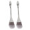 (Silver) 2PCS Nail Art Powder Brush Soft Bristles Ergonomic Handle Silver 4