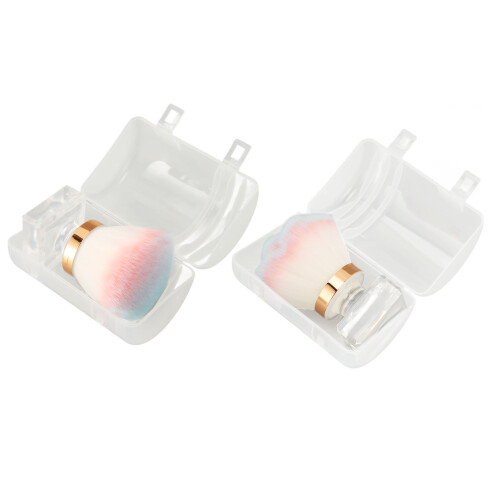 2x Draagbare Poederkwast Kristal