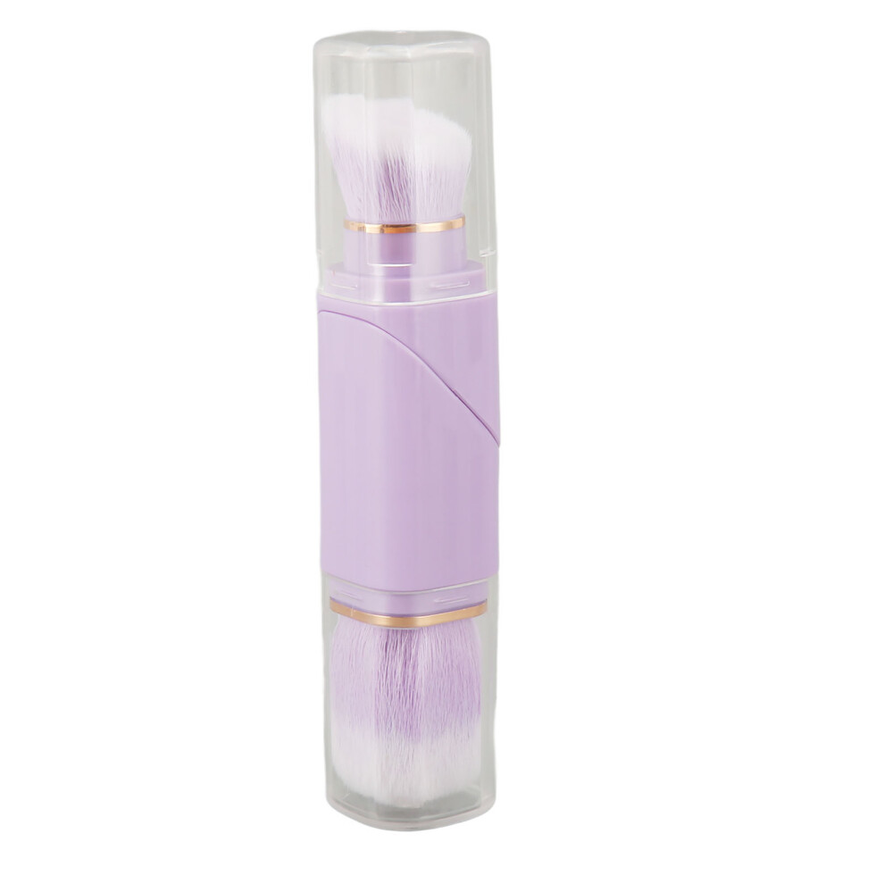 Purple (Purple) Dual Head Retractable Powder Brush 360 Rotation