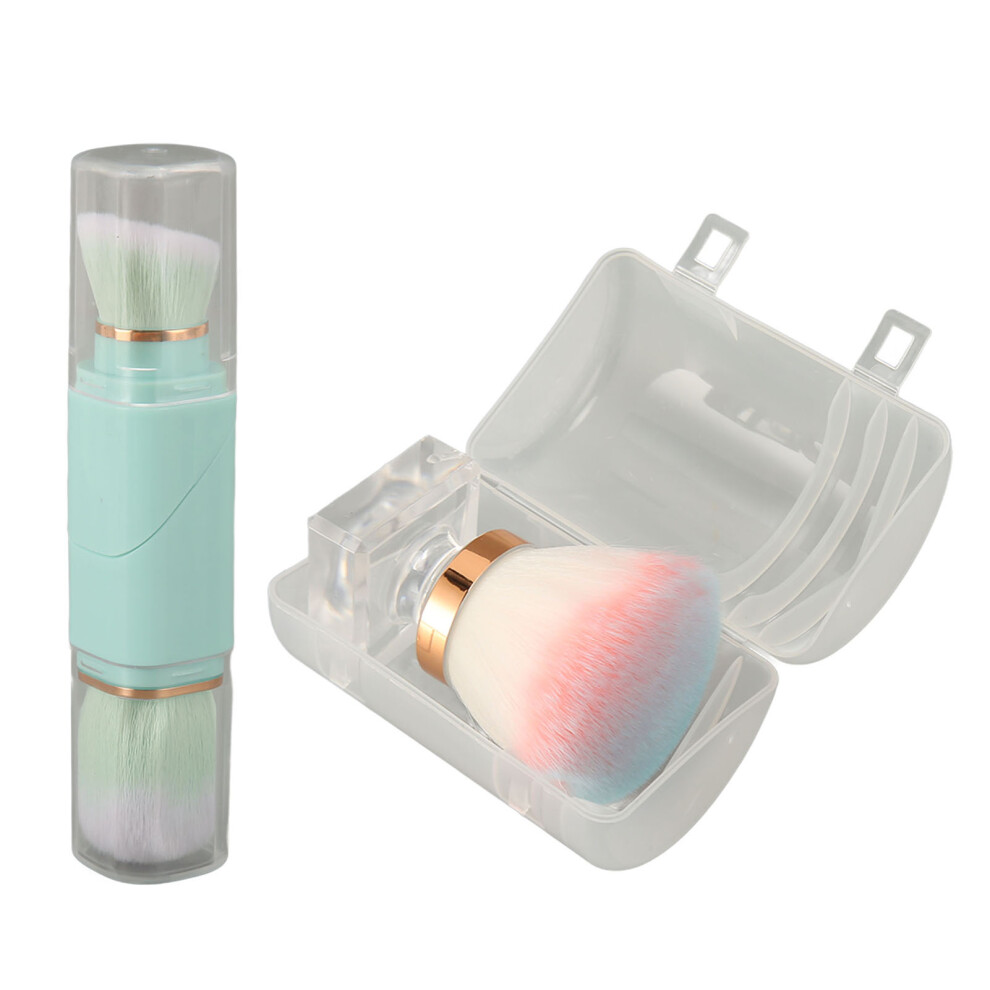 Crystal Base Retractable Powder Brush 360 Rotation Soft Bristles