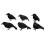 6pcs Halloween Black Feather Crows Model Decorations Simulation Birds 1