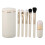(White) 6-in-1 synth. make-up brush set foundation powder eye 1