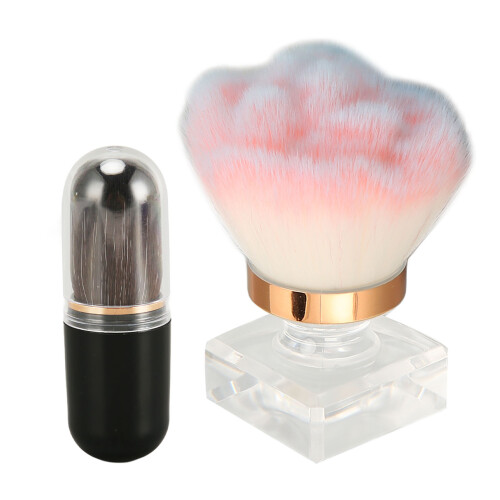 Fluffy flower make-up brush set with storage case 2