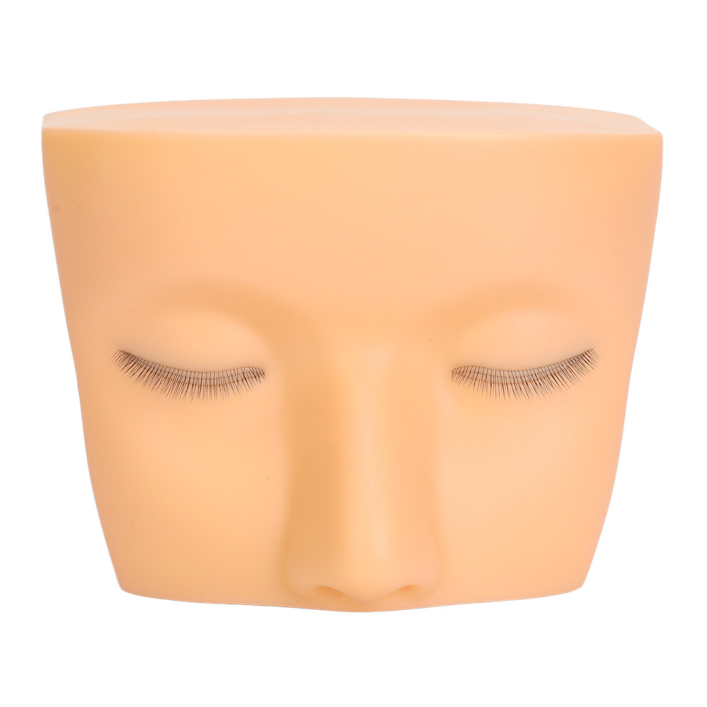 (Yellow Skin) Elastic Realistic Lash Mannequin Head 3 Layer Yellow Skin