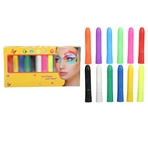 12 kleuren gezichtslipstift Halloween kit