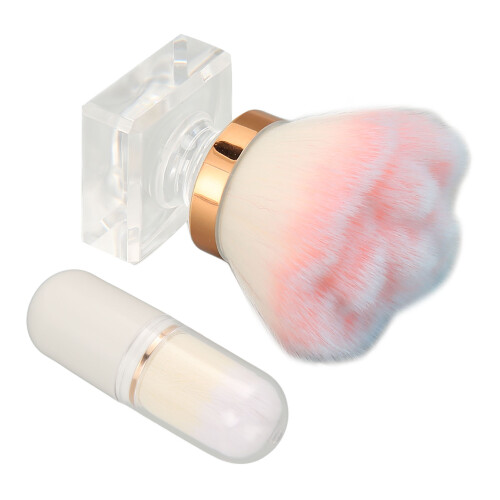 Make-up-Pinsel Kunstfaser transparenter Griff lose Puder Rouge 2