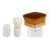 2pcs Liquid Foundation Brush Clear Base Soft Dense Loose Powder White 4