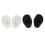 (Black and White) 2 Paia Modelli Orecchio Silicone 3D per Gioielli 1
