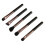 (Black) 6-in-1 synth. make-up brush set foundation powder eye 4