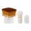 2pcs Liquid Foundation Brush Clear Base Soft Dense Loose Powder White 5