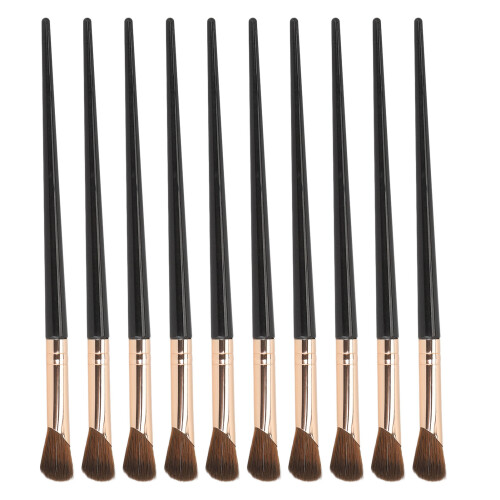 10pcs Sickle-Shaped Nose Shadow Brush with Soft Hair