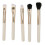 (White) 6-in-1 synth. make-up brush set foundation powder eye 4