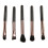 (Black) 6-in-1 synth. make-up brush set foundation powder eye 5
