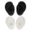 (Black and White) 2 Paia Modelli Orecchio Silicone 3D per Gioielli 4