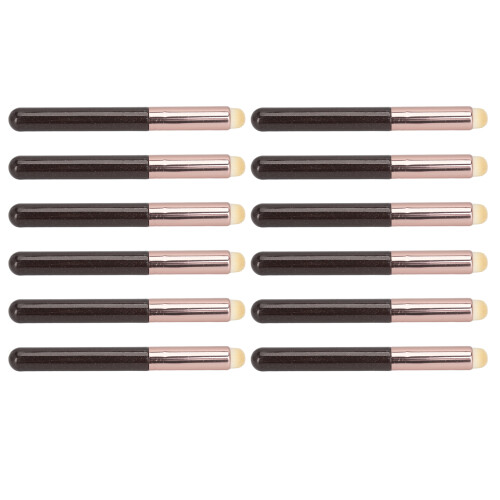 12Pcs Portable Lip Concealer Brush Soft Bristles 2