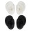 (Black and White) 2 Paia Modelli Orecchio Silicone 3D per Gioielli 3