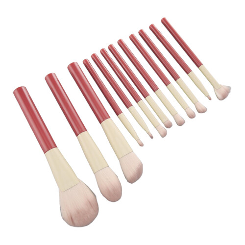12Pcs Soft Bristle Makeup Brush Set for Beginners 2