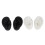 (Black and White) 2 Paia Modelli Orecchio Silicone 3D per Gioielli 2