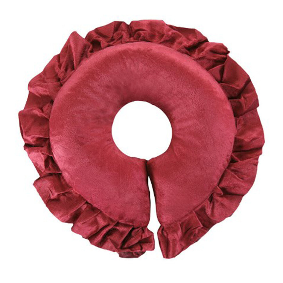 (Jujube Red) U Shape Face Neck Pillow Spine Protection U Shaped Red