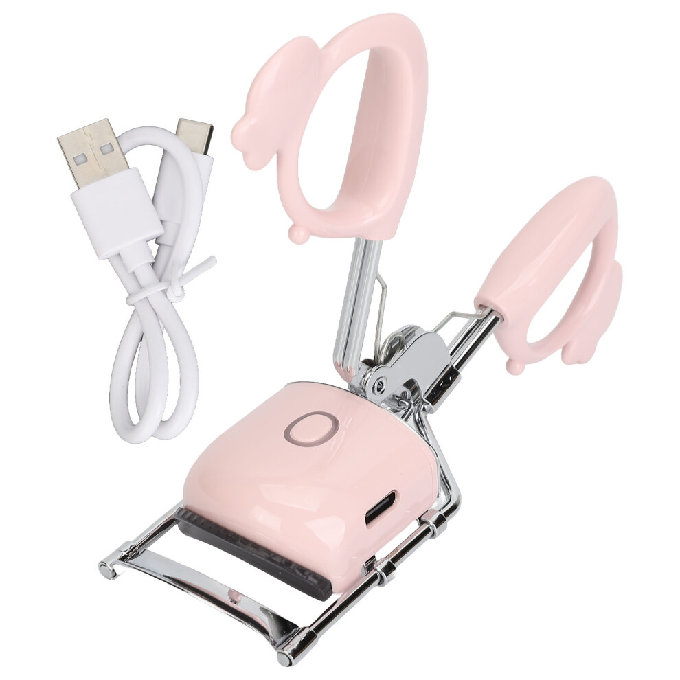 Pink (Pink) Heated Eyelash Curler 2 Modes Usb Rechargeable