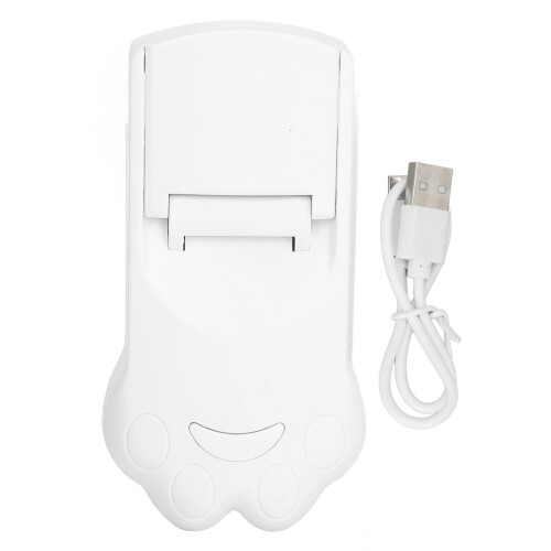 (White) USB Rechargeable Heated Eyelash Curler White