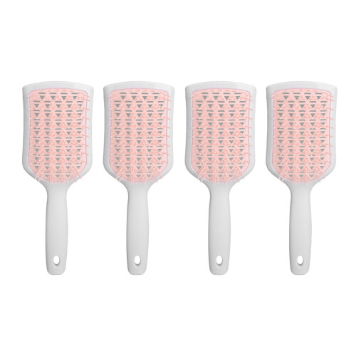 4Pcs Geventileerde Haarborstel Diamant Vochtig/Droog