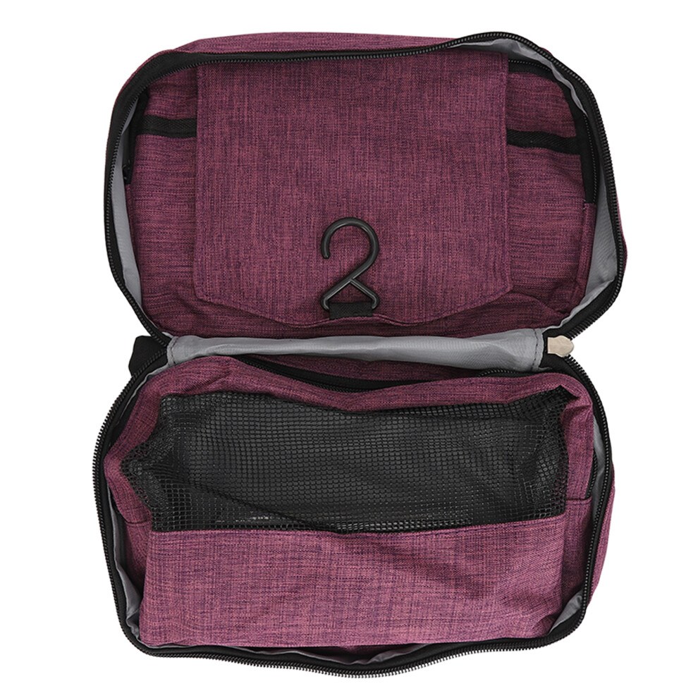 Purple Multifunction Toiletry Bag Large Capacity Hanging