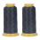 (Black) 2pcs Sewing Thread Cones 2187 Yards Each 3 Strand Black 1