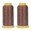 (Light Brown) 2pcs High Tensile 3 Strand Quilting Thread 2187 Yards Medium Brown 1