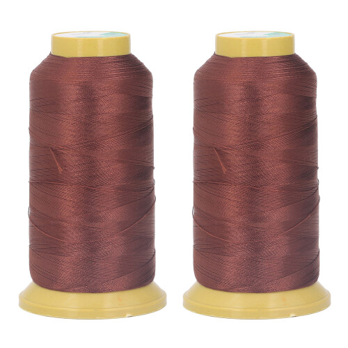 (Medium Brown) 2pcs High Tensile 3 Strand Quilting Thread 2187 Yards Medium Brown