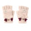 (Beige) Fingerlose Winter-Kinderschals Grau Warm 3