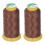 (Light Brown) 2pcs High Tensile 3 Strand Quilting Thread 2187 Yards Medium Brown 5