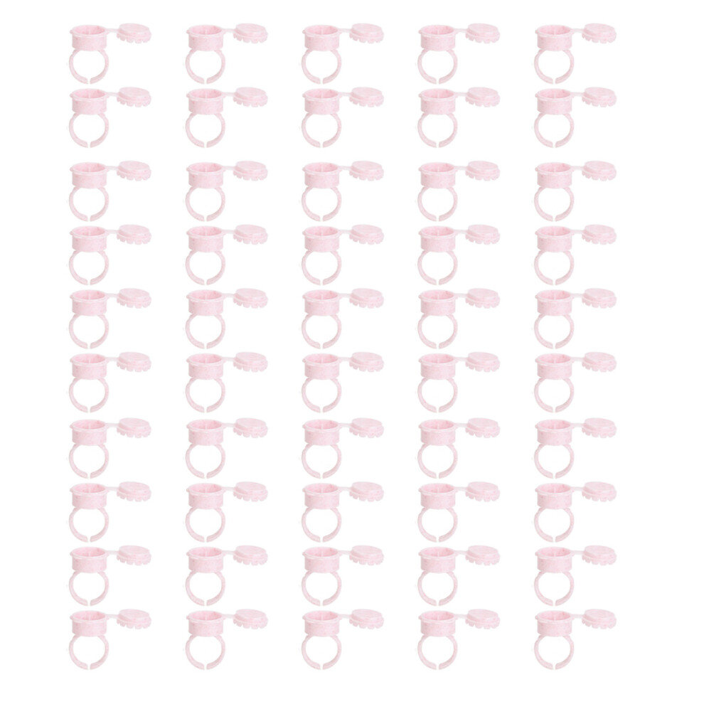 50pcs Disposable Lash Glue Holder Rings