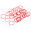 Haarlockengummi hochelastisch Salon rot 5