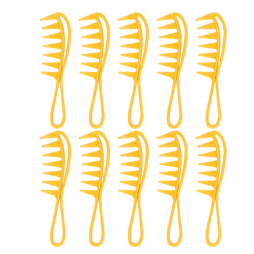 Unisex 10Pcs Wide Tooth Comb Large Texture For Curly Wet Wavy Thick Hair