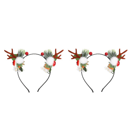 2x Christmas Reindeer Headbands