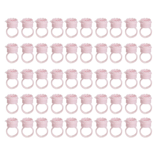 50pcs Disposable Lash Glue Rings 1