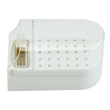 (White) 30-Hole Dustproof Transparent Display Box for Nail Drill Bits