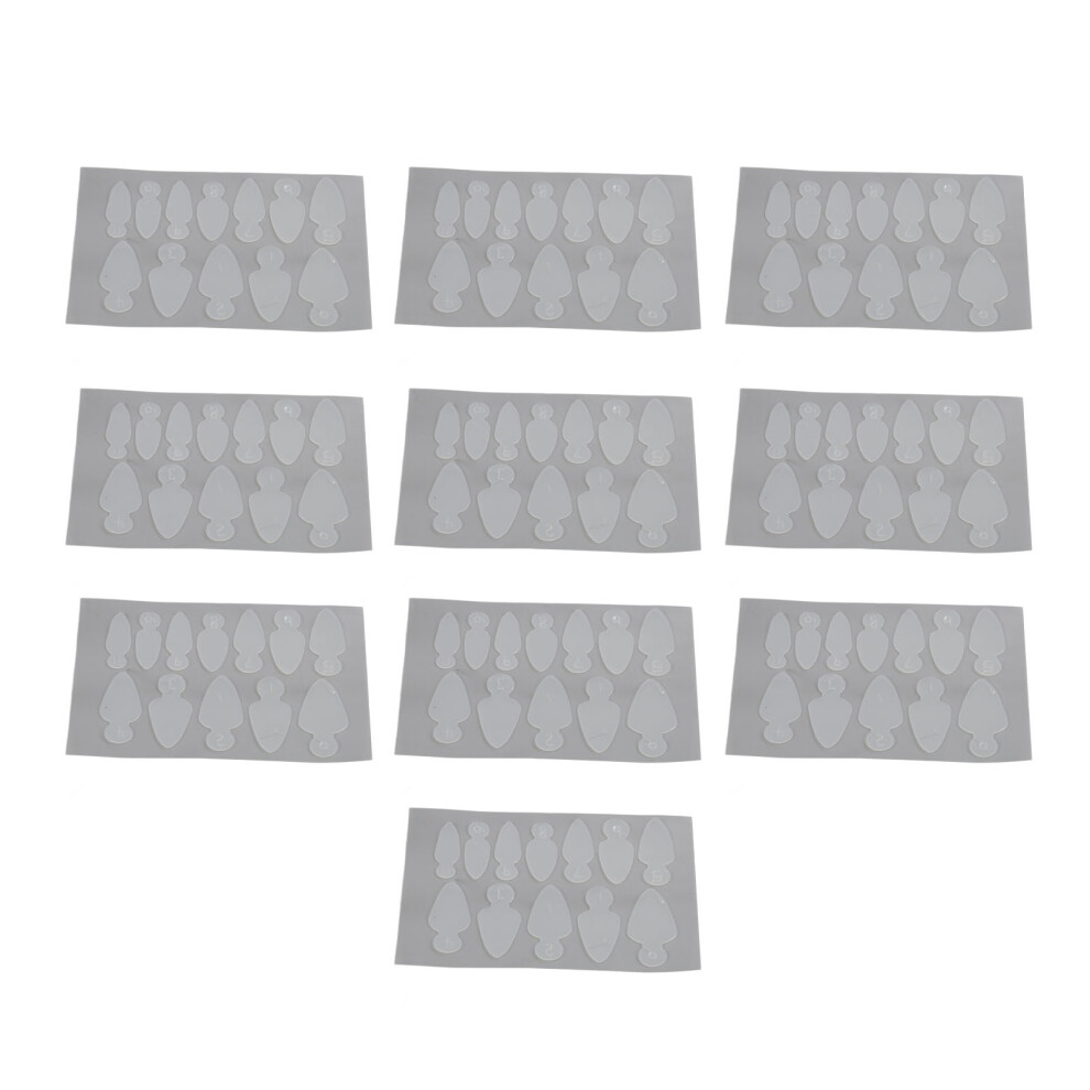 10 Sheet Reusable Nail Forma Stickers Different Sizes