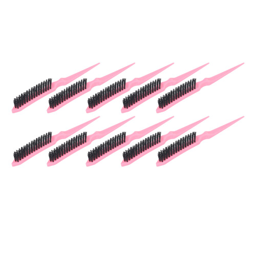 10pcs Rat Tail Brush Combs 3 Rows Nylon Hair Teasing 1