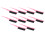 10pcs Rat Tail Brush Combs 3 Rows Nylon Hair Teasing 5