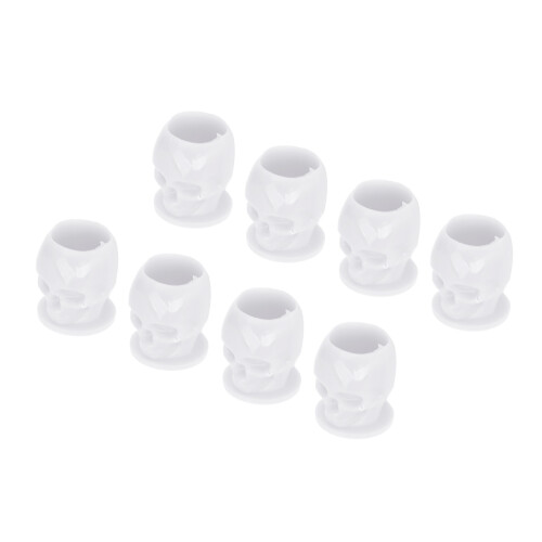 (White) 200x Schedel Tattoo Ink Cup Wegwerp 2