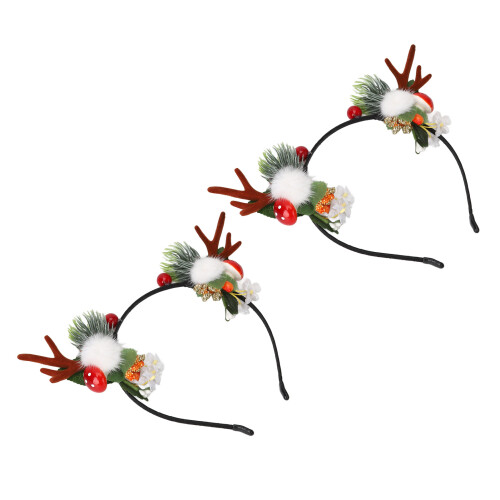 2x Christmas Reindeer Headbands 2