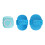 3x Badebürste aus Silikon, blau 1