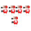 5x Christmas Santa Hat Hairpins 5